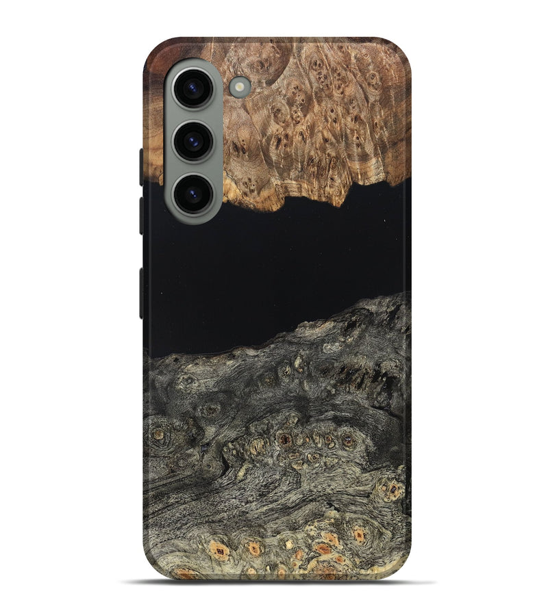 Galaxy S23 Plus Wood Live Edge Phone Case - Cliff (Pure Black, 823430)
