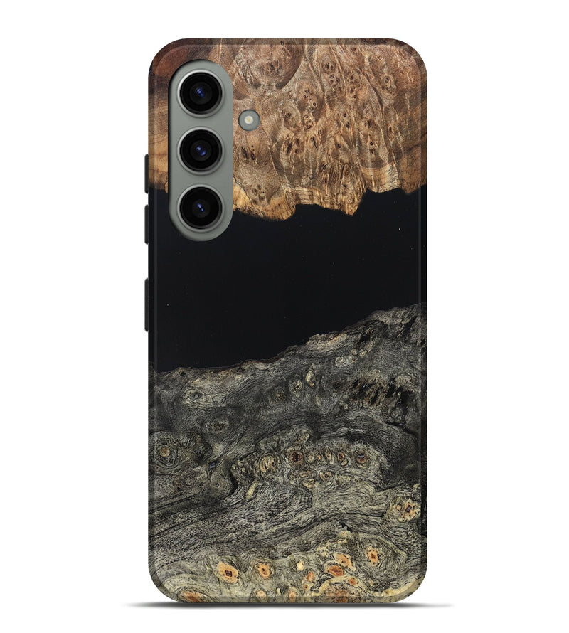 Galaxy S24 Plus Wood Live Edge Phone Case - Cliff (Pure Black, 823430)