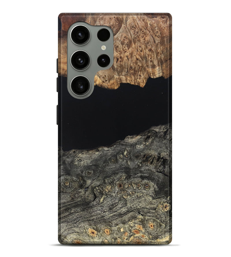 Galaxy S24 Ultra Wood Live Edge Phone Case - Cliff (Pure Black, 823430)