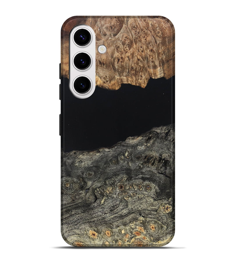 Galaxy S25 Plus Wood Live Edge Phone Case - Cliff (Pure Black, 823430)