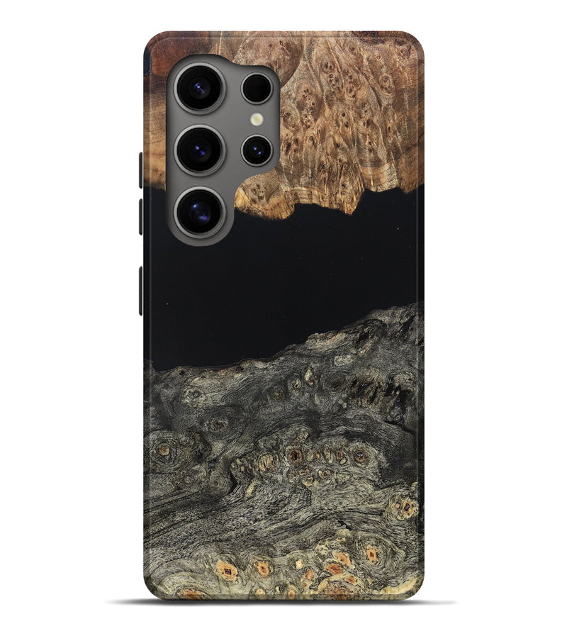 Galaxy S25 Ultra Wood Live Edge Phone Case - Cliff (Pure Black, 823430)