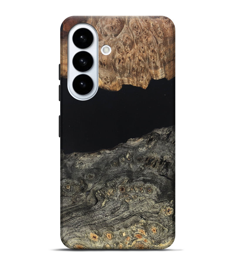 Galaxy S26 Plus Wood Live Edge Phone Case - Cliff (Pure Black, 823430)