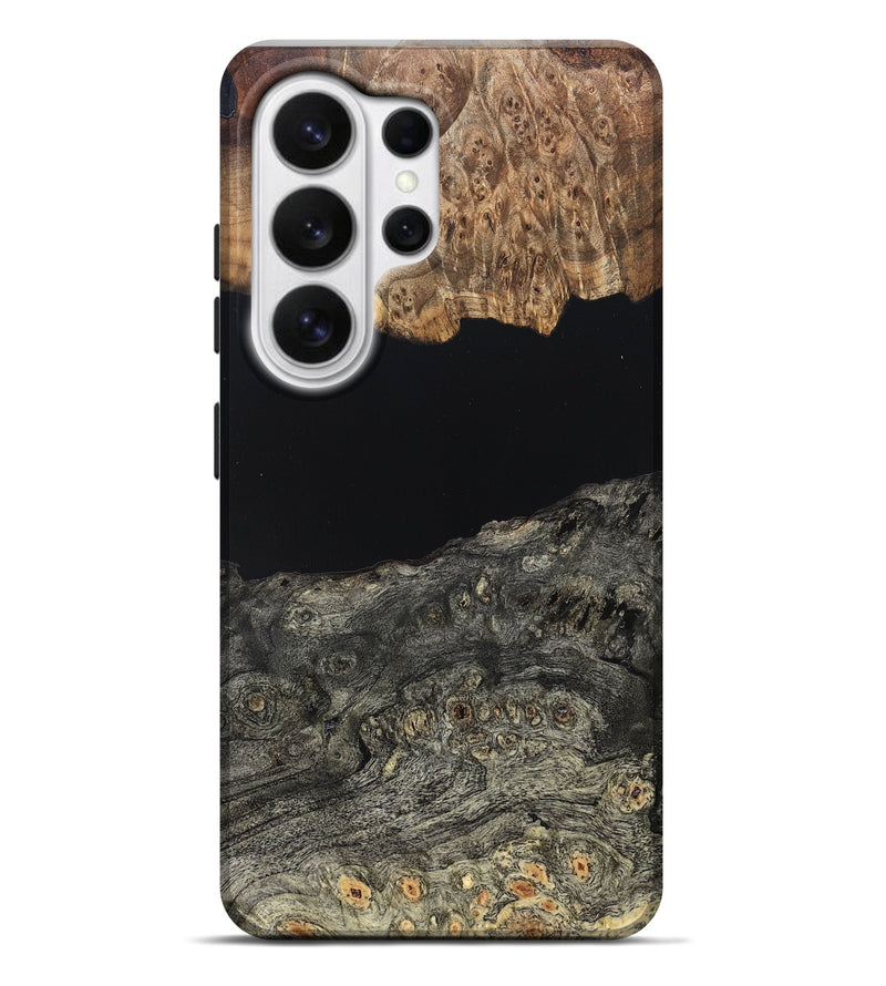 Galaxy S26 Ultra Wood Live Edge Phone Case - Cliff (Pure Black, 823430)