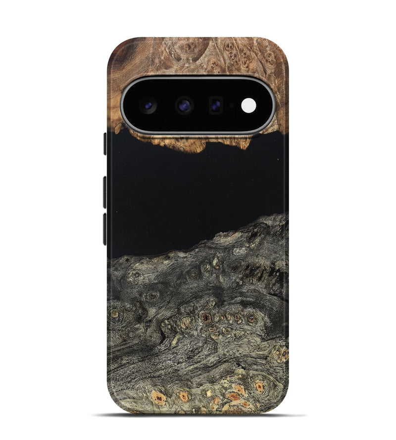 Pixel 11 Pro Wood Live Edge Phone Case - Cliff (Pure Black, 823430)