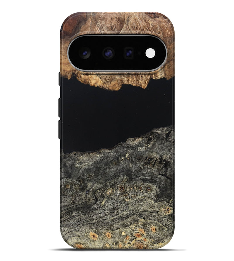 Pixel 11 Pro XL Wood Live Edge Phone Case - Cliff (Pure Black, 823430)