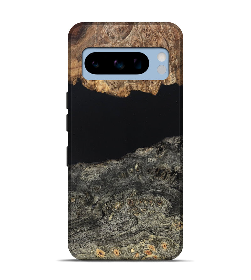 Pixel 8 Pro Wood Live Edge Phone Case - Cliff (Pure Black, 823430)