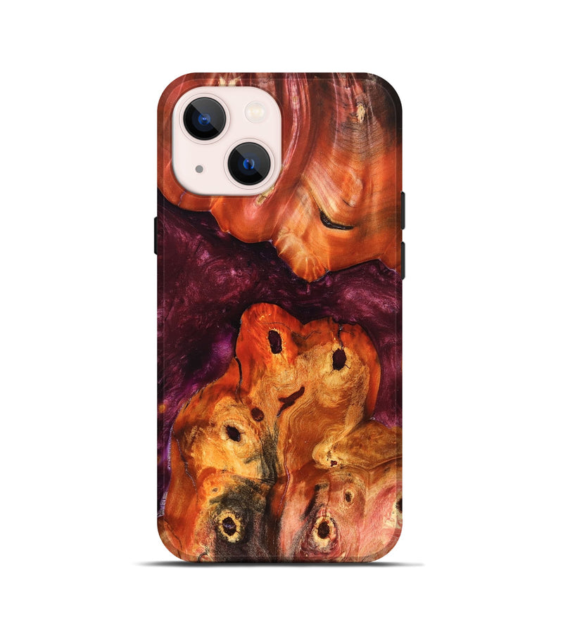 iPhone 13 mini Wood Live Edge Phone Case - Kaia (Red, 823431)