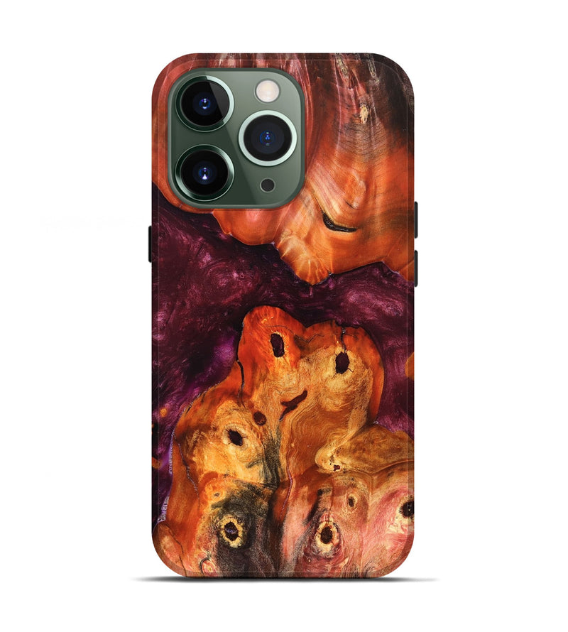 iPhone 13 Pro Wood Live Edge Phone Case - Kaia (Red, 823431)