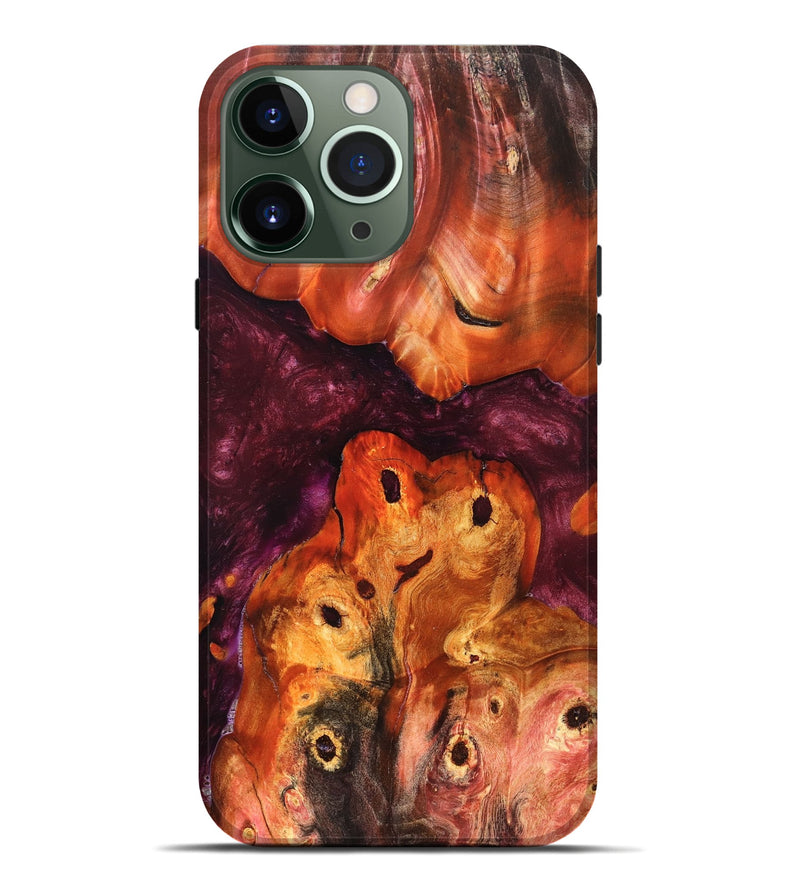 iPhone 13 Pro Max Wood Live Edge Phone Case - Kaia (Red, 823431)