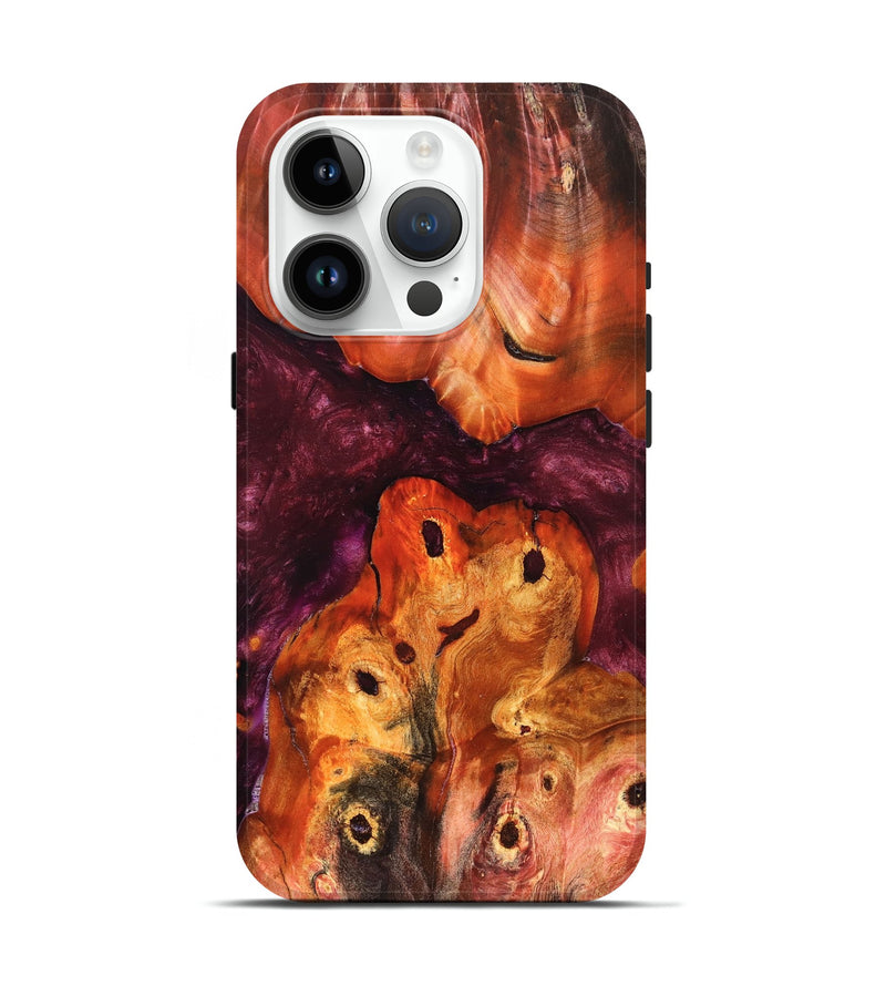 iPhone 15 Pro Wood Live Edge Phone Case - Kaia (Red, 823431)