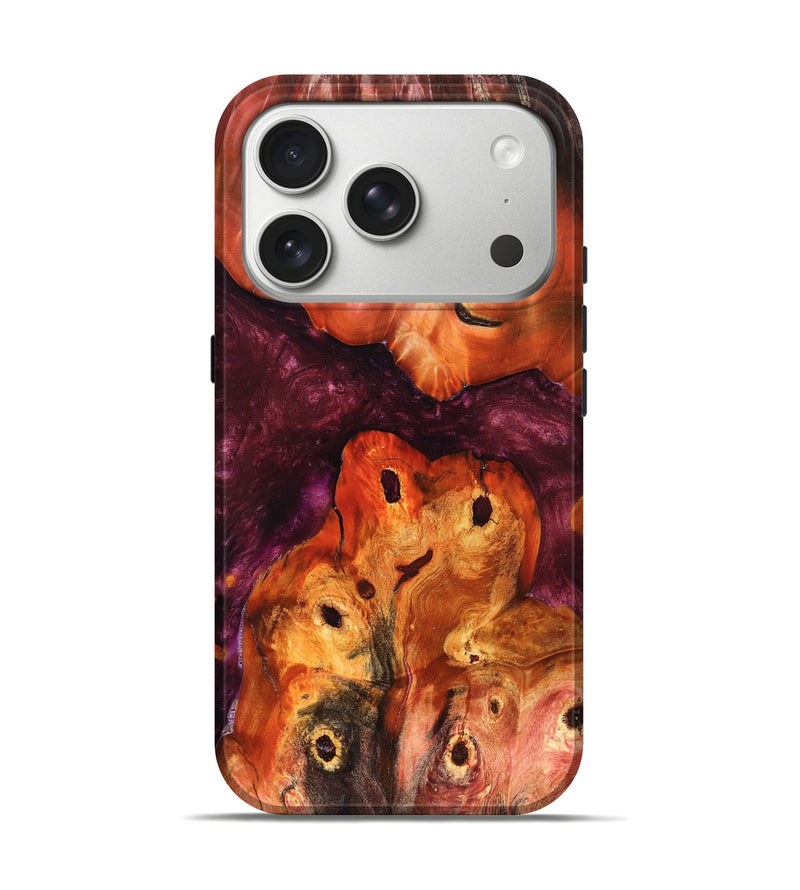 iPhone 17 Pro Wood Live Edge Phone Case - Kaia (Red, 823431)