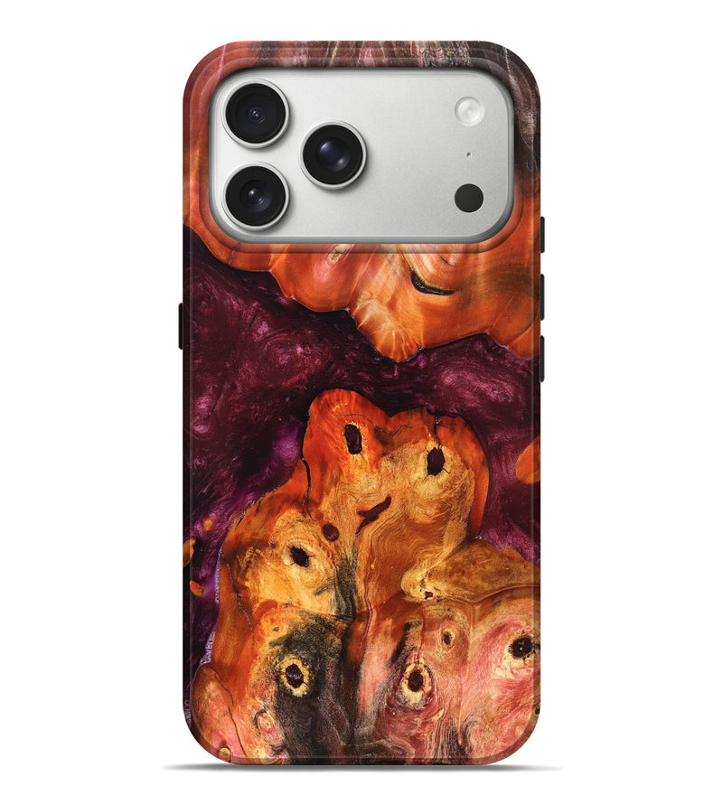 iPhone 17 Pro Max Wood Live Edge Phone Case - Kaia (Red, 823431)