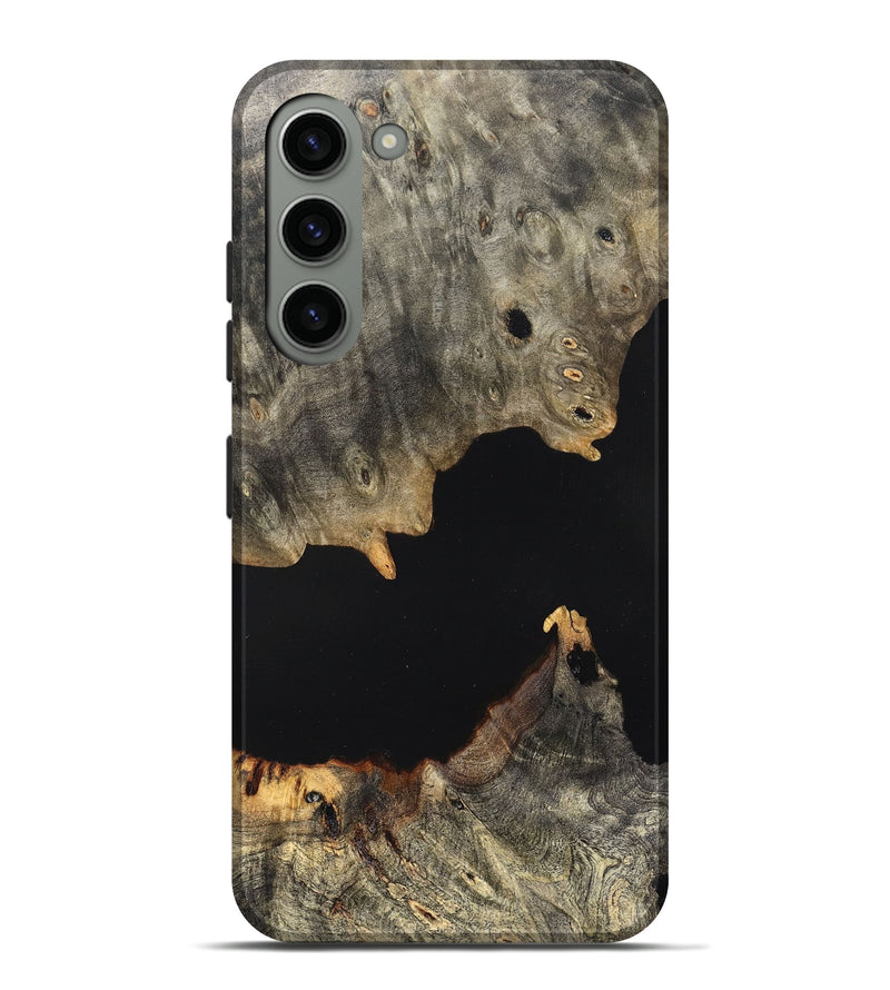 Galaxy S23 Plus Wood Live Edge Phone Case - Ella (Pure Black, 823432)