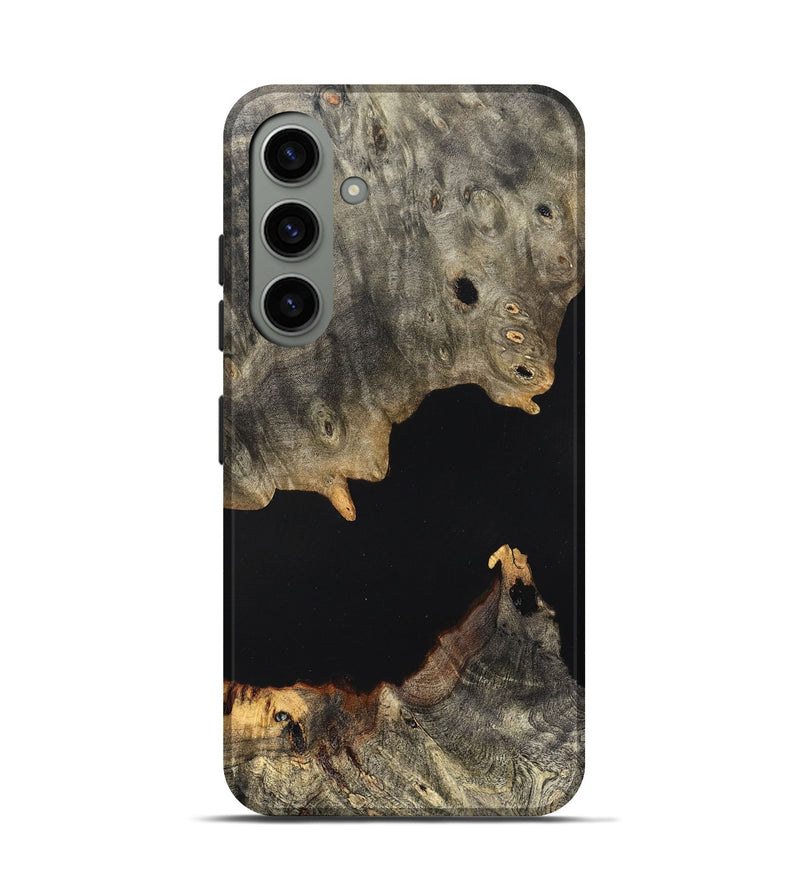 Galaxy S24 Wood Live Edge Phone Case - Ella (Pure Black, 823432)
