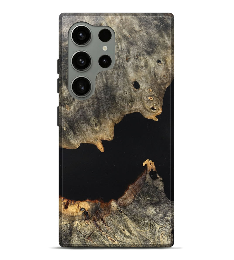 Galaxy S24 Ultra Wood Live Edge Phone Case - Ella (Pure Black, 823432)