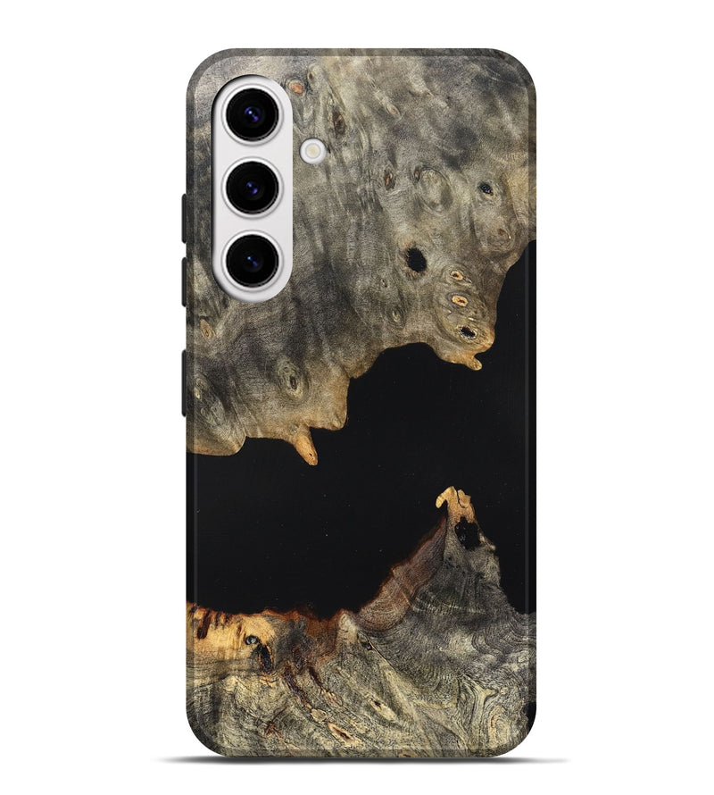 Galaxy S25 Plus Wood Live Edge Phone Case - Ella (Pure Black, 823432)
