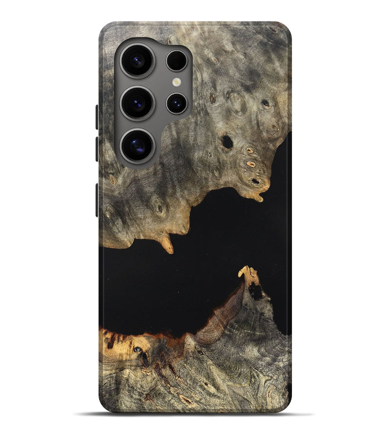 Galaxy S25 Ultra Wood Live Edge Phone Case - Ella (Pure Black, 823432)