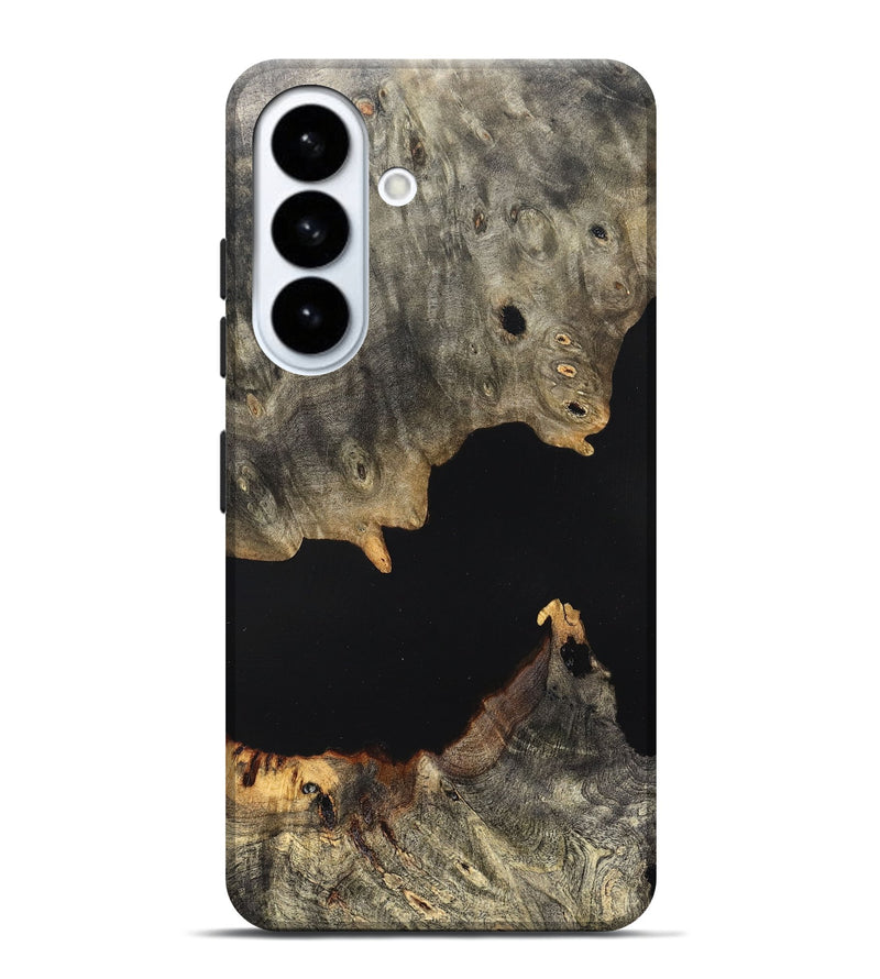 Galaxy S26 Plus Wood Live Edge Phone Case - Ella (Pure Black, 823432)