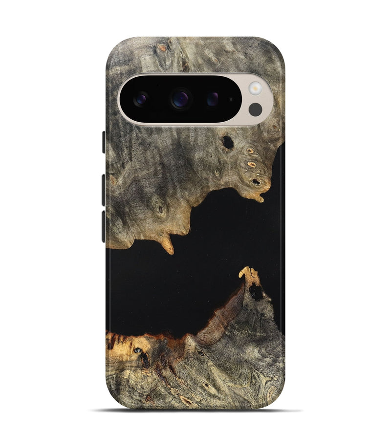 Pixel 9 Wood Live Edge Phone Case - Ella (Pure Black, 823432)