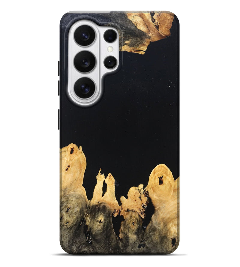 Galaxy S26 Ultra Wood Live Edge Phone Case - Burl (Pure Black, 823433)