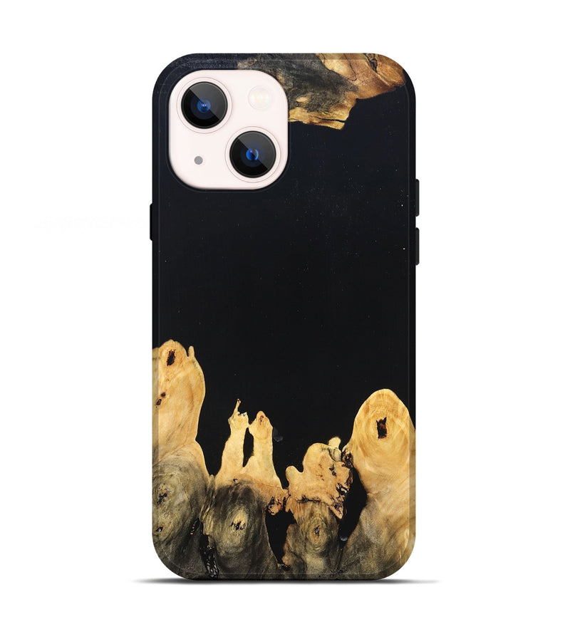 iPhone 13 Wood Live Edge Phone Case - Burl (Pure Black, 823433)
