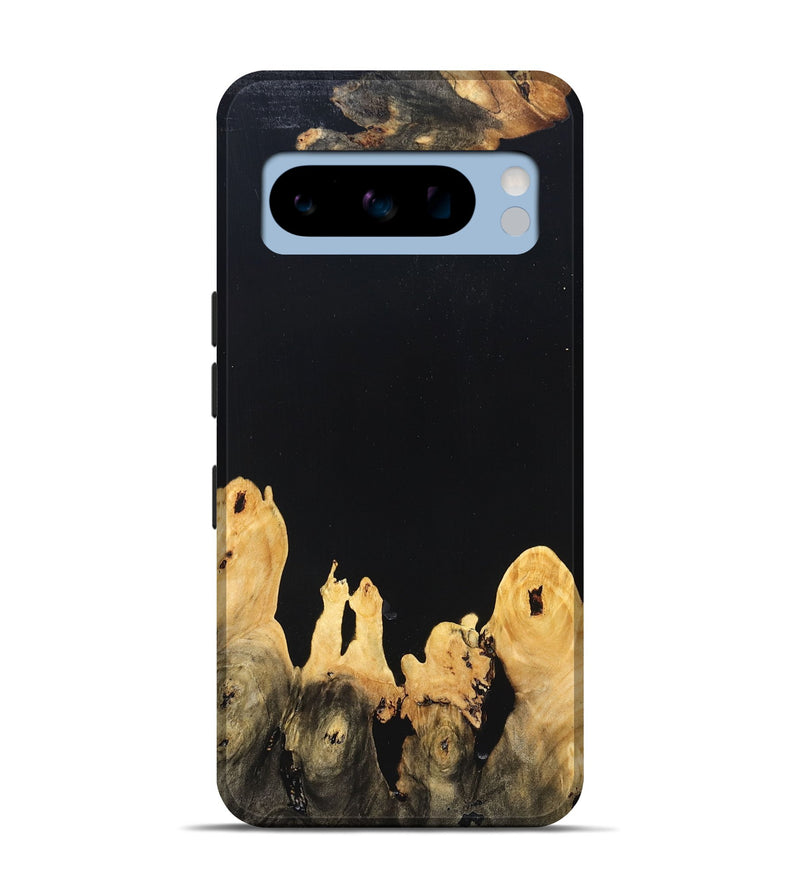 Pixel 8 Pro Wood Live Edge Phone Case - Burl (Pure Black, 823433)