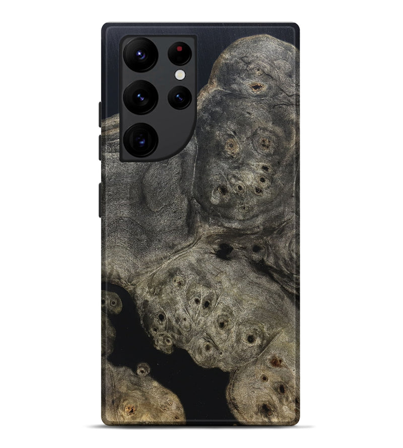 Galaxy S22 Ultra Wood Live Edge Phone Case - Aura (Pure Black, 823434)