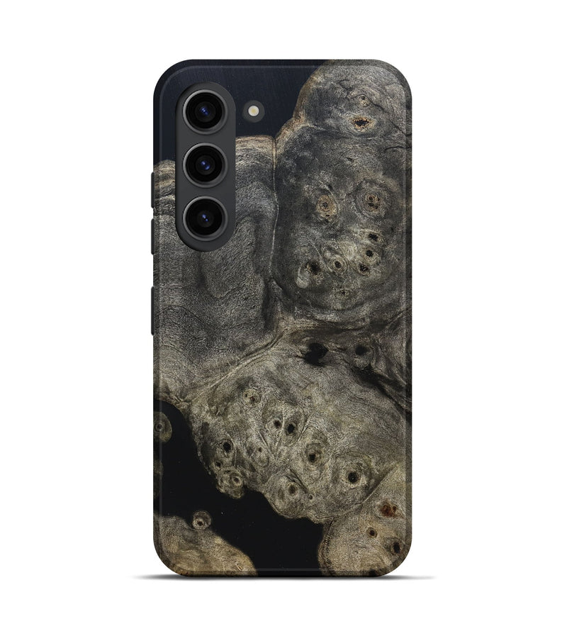Galaxy S23 Wood Live Edge Phone Case - Aura (Pure Black, 823434)