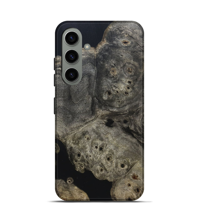 Galaxy S24 Wood Live Edge Phone Case - Aura (Pure Black, 823434)