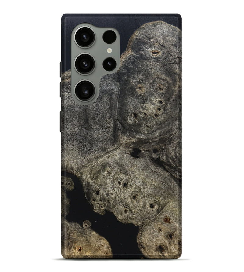 Galaxy S24 Ultra Wood Live Edge Phone Case - Aura (Pure Black, 823434)