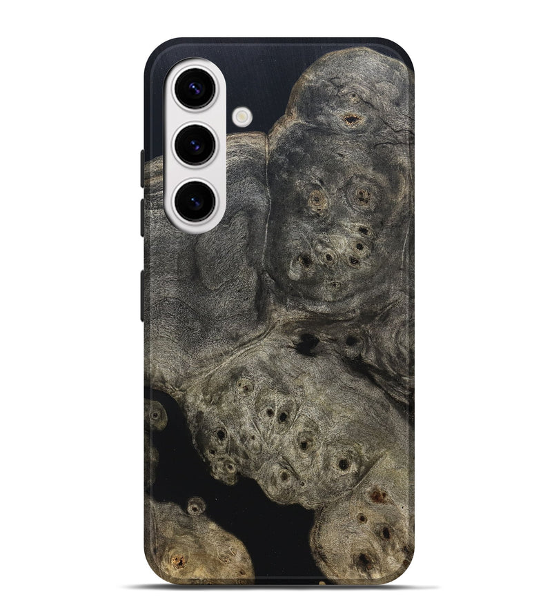 Galaxy S25 Plus Wood Live Edge Phone Case - Aura (Pure Black, 823434)