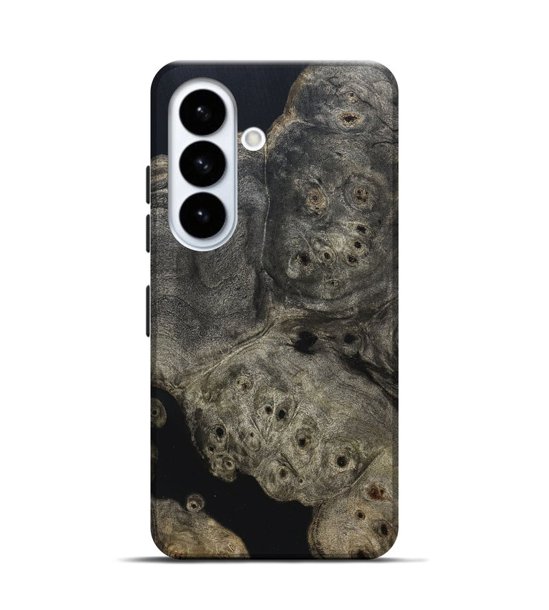 Galaxy S26 Wood Live Edge Phone Case - Aura (Pure Black, 823434)