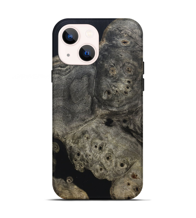 iPhone 13 Wood Live Edge Phone Case - Aura (Pure Black, 823434)