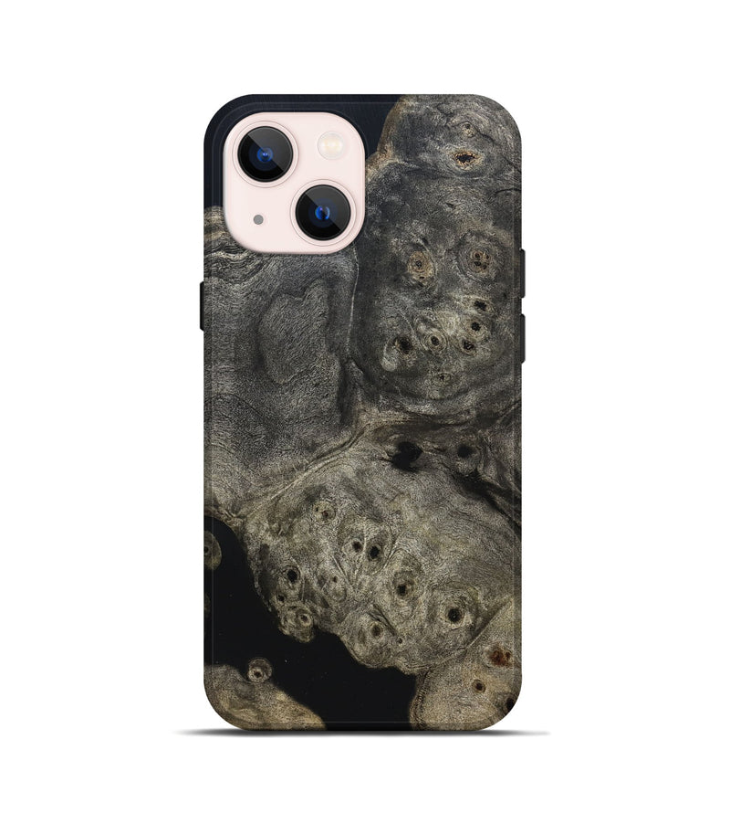 iPhone 13 mini Wood Live Edge Phone Case - Aura (Pure Black, 823434)