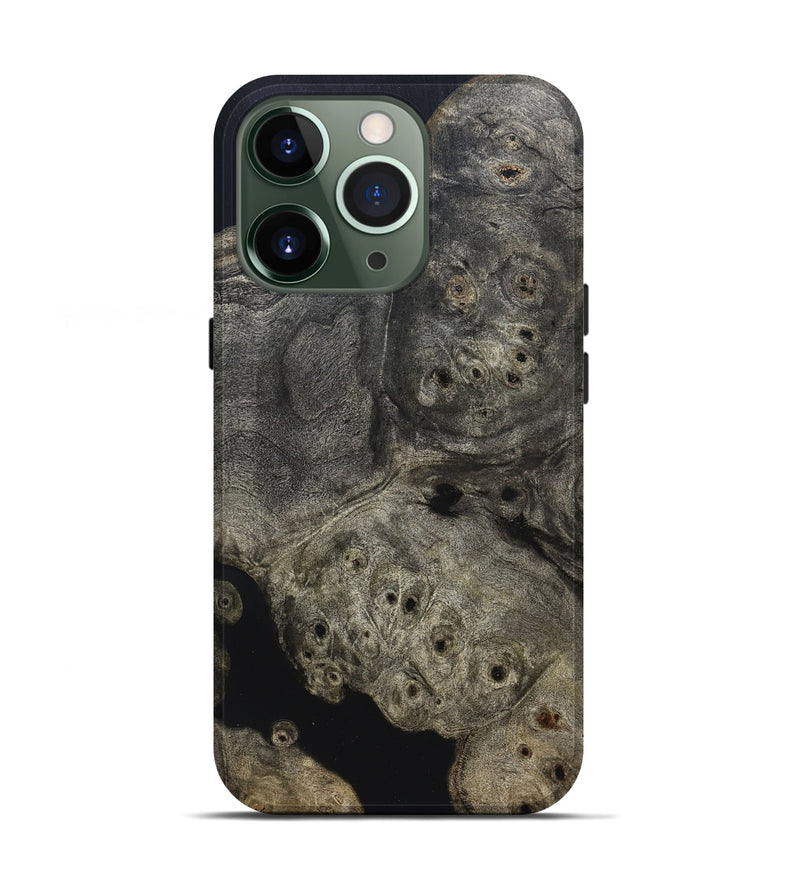 iPhone 13 Pro Wood Live Edge Phone Case - Aura (Pure Black, 823434)