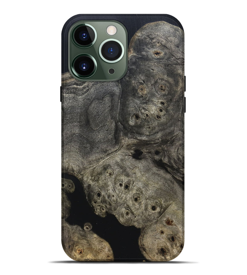 iPhone 13 Pro Max Wood Live Edge Phone Case - Aura (Pure Black, 823434)