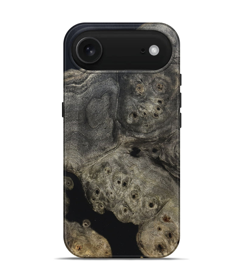 iPhone 17 Air Wood Live Edge Phone Case - Aura (Pure Black, 823434)