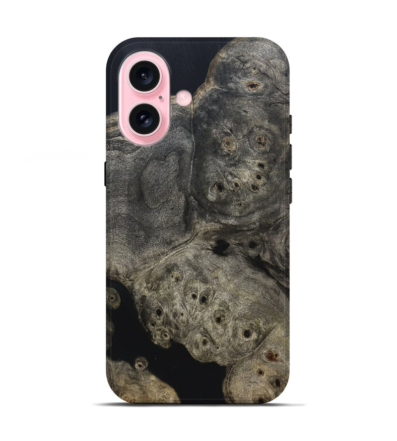 iPhone 17 Wood Live Edge Phone Case - Aura (Pure Black, 823434)