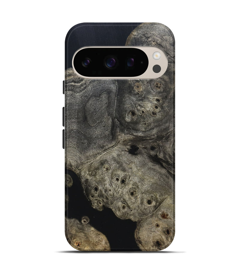 Pixel 10 Pro Wood Live Edge Phone Case - Aura (Pure Black, 823434)