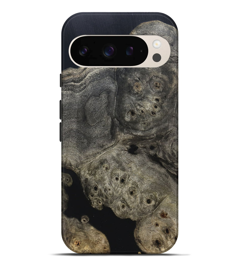 Pixel 10 Pro XL Wood Live Edge Phone Case - Aura (Pure Black, 823434)
