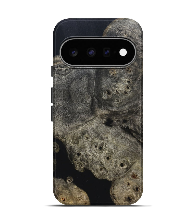 Pixel 11 Pro Wood Live Edge Phone Case - Aura (Pure Black, 823434)
