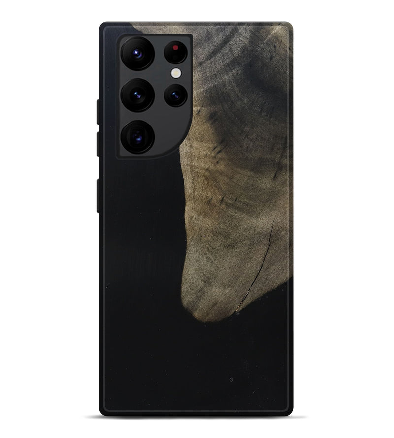 Galaxy S22 Ultra Wood Live Edge Phone Case - Maisy (Pure Black, 823435)