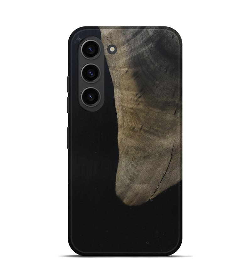 Galaxy S23 Wood Live Edge Phone Case - Maisy (Pure Black, 823435)