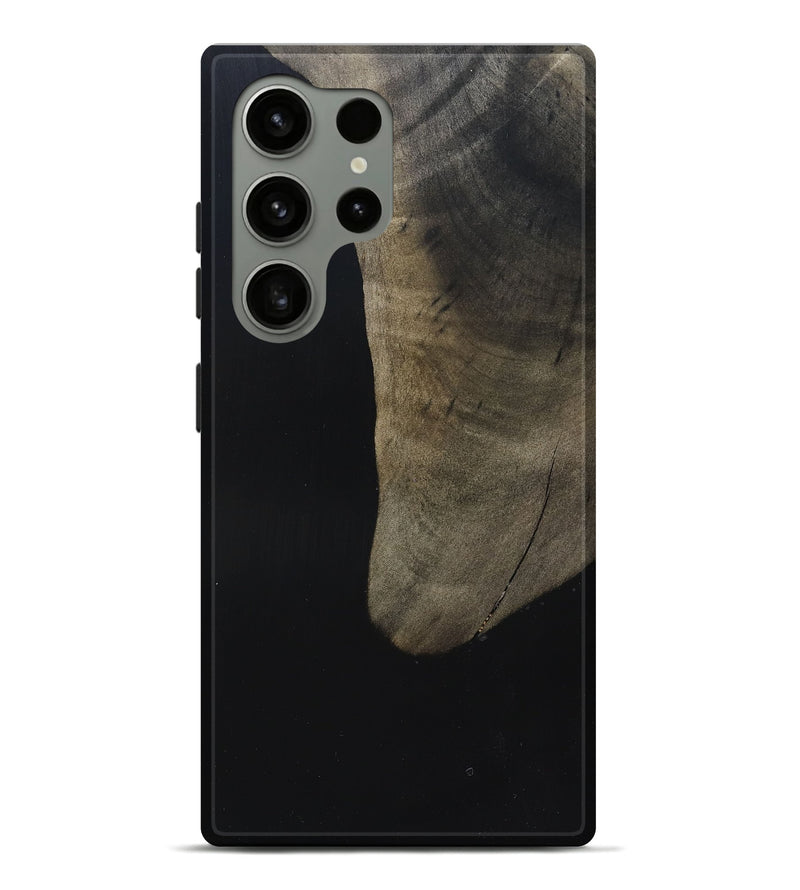 Galaxy S24 Ultra Wood Live Edge Phone Case - Maisy (Pure Black, 823435)