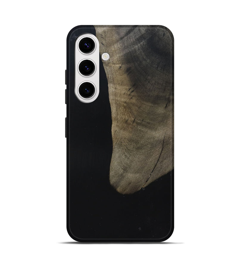Galaxy S25 Wood Live Edge Phone Case - Maisy (Pure Black, 823435)