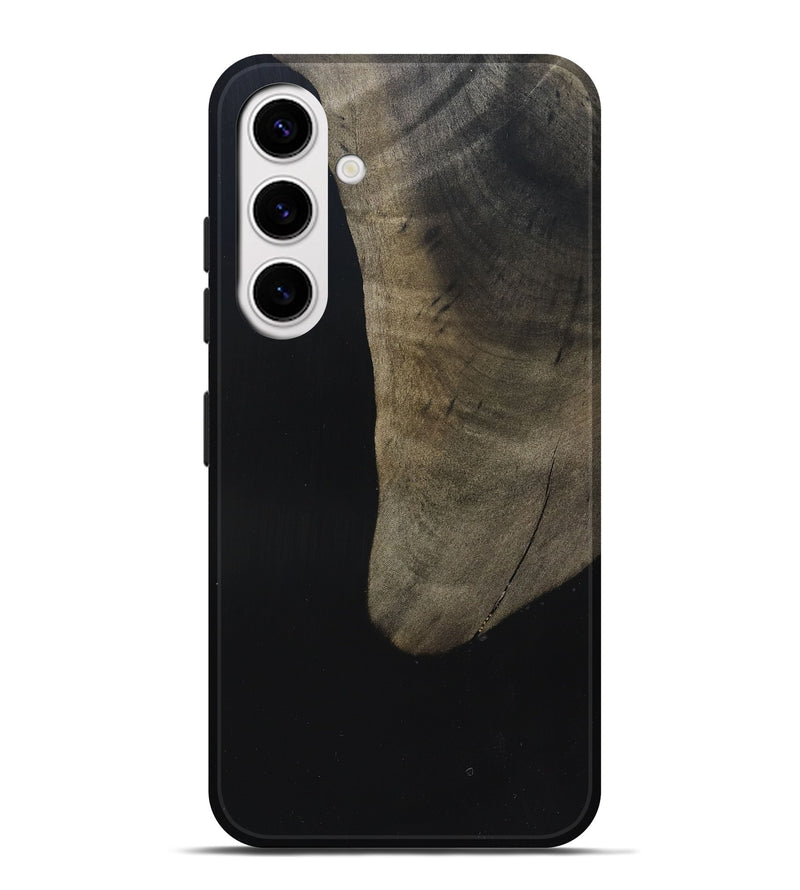Galaxy S25 Plus Wood Live Edge Phone Case - Maisy (Pure Black, 823435)