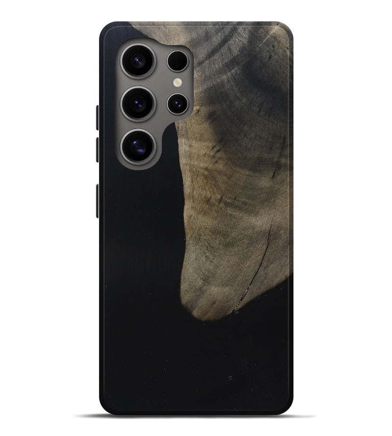 Galaxy S25 Ultra Wood Live Edge Phone Case - Maisy (Pure Black, 823435)