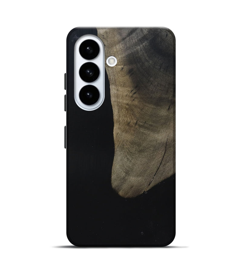 Galaxy S26 Wood Live Edge Phone Case - Maisy (Pure Black, 823435)