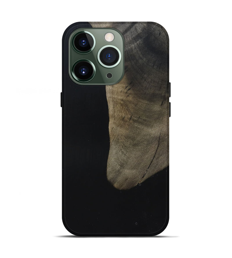 iPhone 13 Pro Wood Live Edge Phone Case - Maisy (Pure Black, 823435)