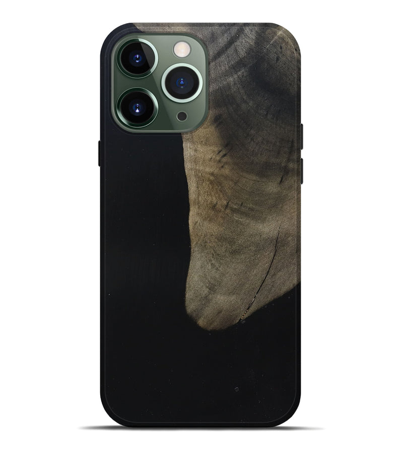 iPhone 13 Pro Max Wood Live Edge Phone Case - Maisy (Pure Black, 823435)